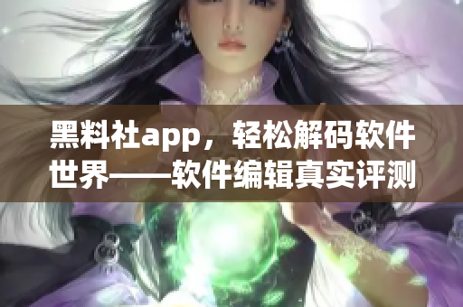 黑料社app，輕松解碼軟件世界——軟件編輯真實評測