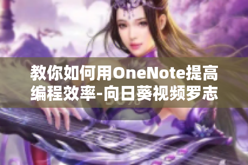 教你如何用OneNote提高編程效率-向日葵視頻羅志祥總結