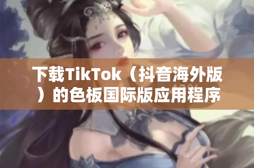 下載TikTok（抖音海外版）的色板國(guó)際版應(yīng)用程序