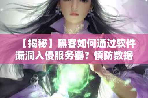 【揭秘】黑客如何通過軟件漏洞入侵服務器？慎防數據泄露！