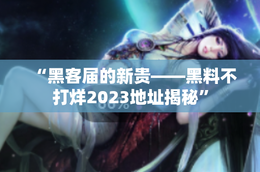 “黑客屆的新貴——黑料不打烊2023地址揭秘”