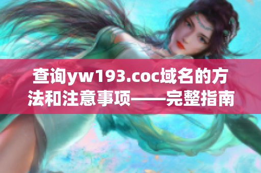 查詢yw193.coc域名的方法和注意事項——完整指南