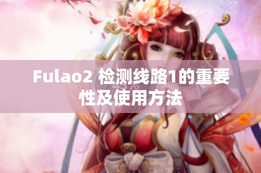 Fulao2 檢測線路1的重要性及使用方法