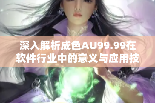 深入解析成色AU99.99在軟件行業(yè)中的意義與應(yīng)用技巧