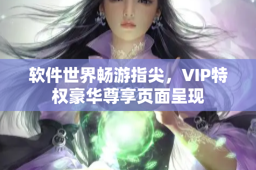 軟件世界暢游指尖，VIP特權豪華尊享頁面呈現