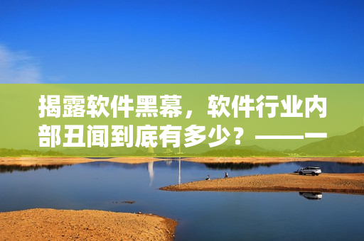 揭露軟件黑幕，軟件行業內部丑聞到底有多少？——一個軟件編輯的調查