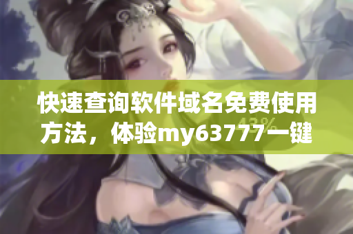 快速查詢軟件域名免費使用方法，體驗my63777一鍵查詢服務