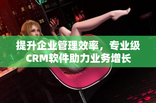 提升企業管理效率，專業級CRM軟件助力業務增長