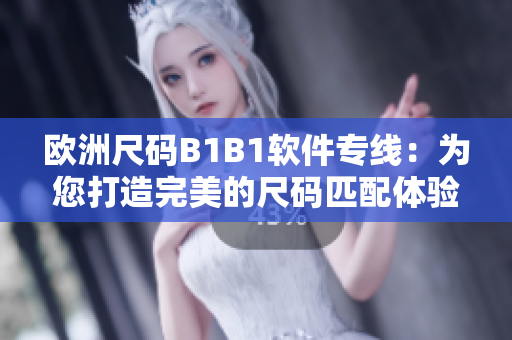 歐洲尺碼B1B1軟件專線：為您打造完美的尺碼匹配體驗