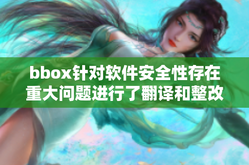 bbox針對軟件安全性存在重大問題進行了翻譯和整改