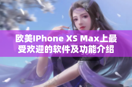 歐美IPhone XS Max上最受歡迎的軟件及功能介紹