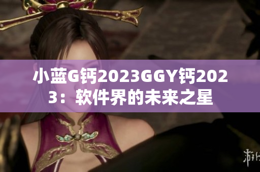 小藍G鈣2023GGY鈣2023：軟件界的未來之星