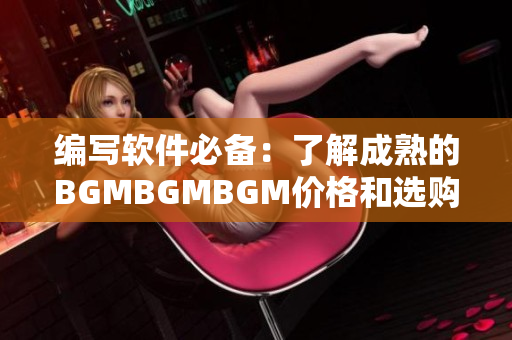 編寫軟件必備：了解成熟的BGMBGMBGM價格和選購指南