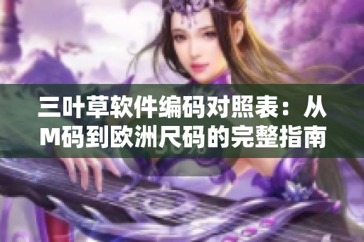 三葉草軟件編碼對照表：從M碼到歐洲尺碼的完整指南