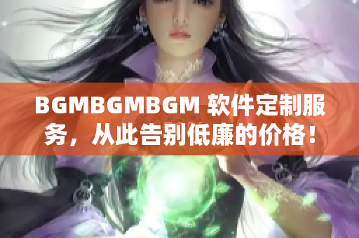 BGMBGMBGM 軟件定制服務，從此告別低廉的價格！