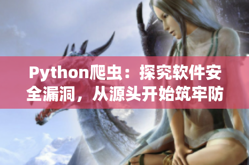 Python爬蟲：探究軟件安全漏洞，從源頭開始筑牢防線